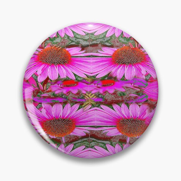 Item preview, PINK CONE ECHINACEA   FLOWERS GARDEN FLORAL GREY COLOR PATTERN ART designed and sold by sharlesart.