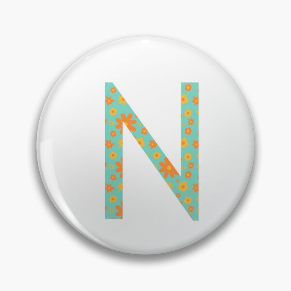 Item preview, Orange and Yellow Flower Print “N” designed and sold by Heids953.