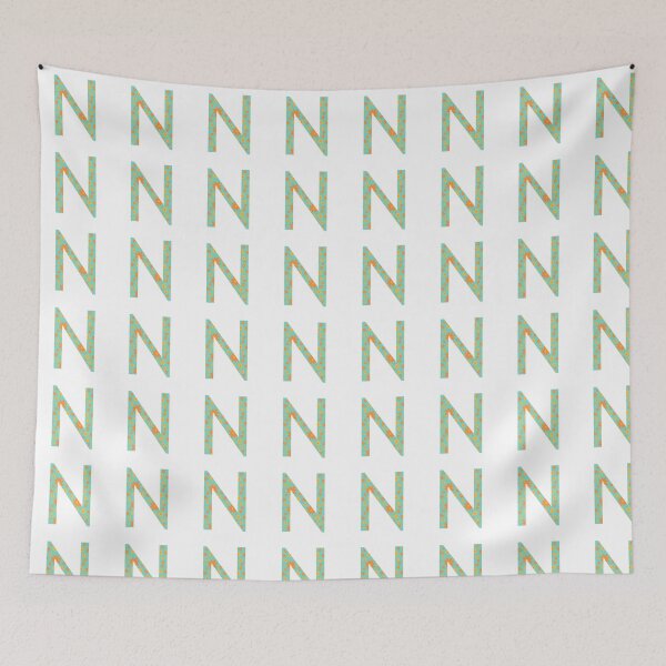 Item preview, Orange and Yellow Flower Print “N” designed and sold by Heids953.
