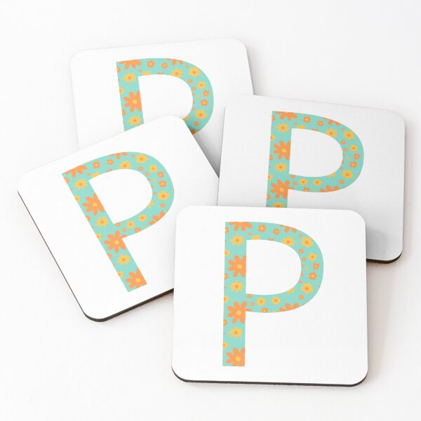 Item preview, Orange and Yellow Flower Print “P” designed and sold by Heids953.