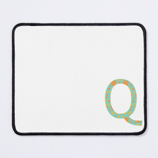 Item preview, Orange and Yellow Flower Print “Q” designed and sold by Heids953.