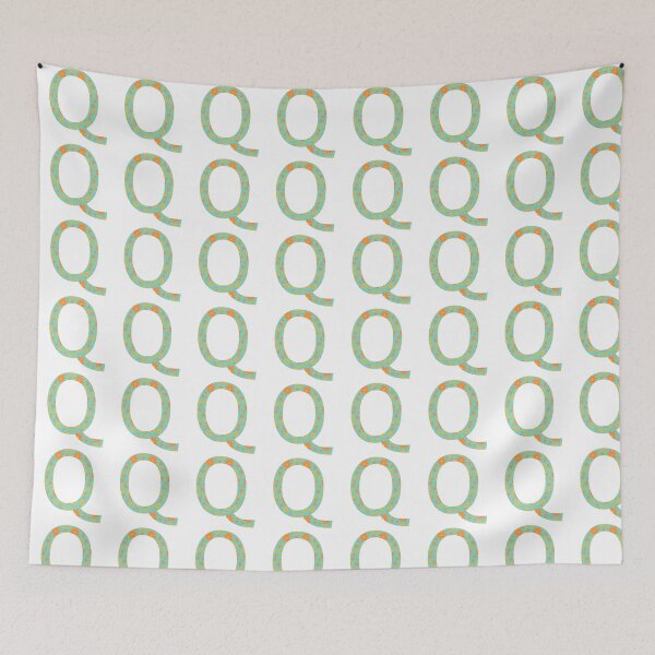 Item preview, Orange and Yellow Flower Print “Q” designed and sold by Heids953.