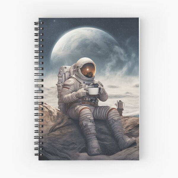 Item preview, Futuristic Astronaut in Space Holding a Cup of Tea on Planet designed and sold by FuturisticV.