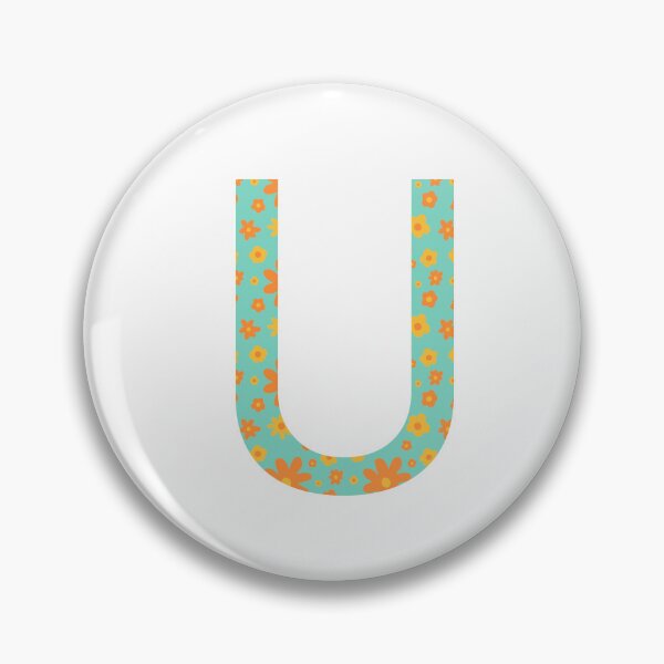 Item preview, Orange and Yellow Flower Print “U” designed and sold by Heids953.