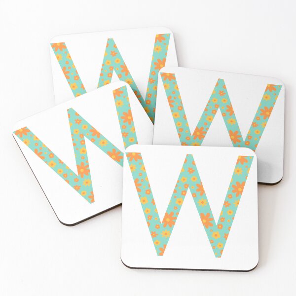 Item preview, Orange and Yellow Flower Print “W” designed and sold by Heids953.
