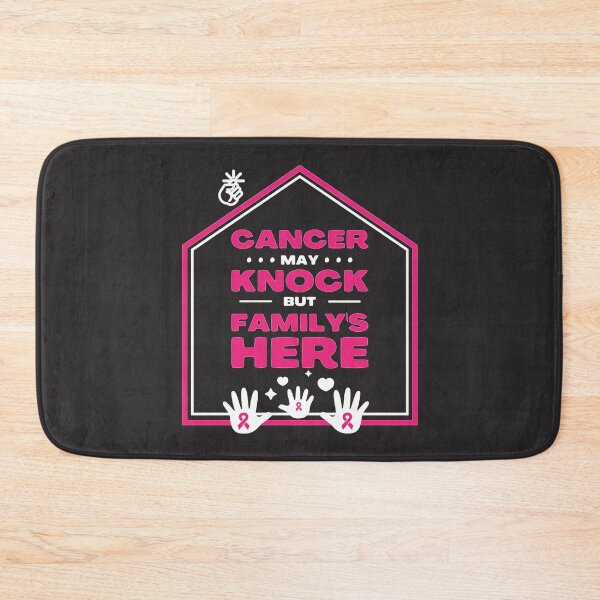 Item preview, Breast cancer awareness pink ribbon Cancer may knock but family's here designed and sold by shaderepublic.