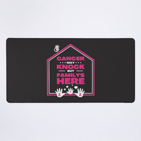 Item preview, Breast cancer awareness pink ribbon Cancer may knock but family's here designed and sold by shaderepublic.