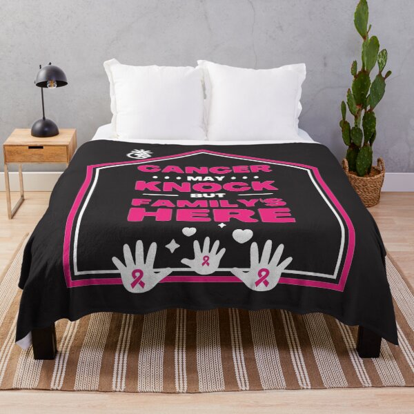 Item preview, Breast cancer awareness pink ribbon Cancer may knock but family's here designed and sold by shaderepublic.