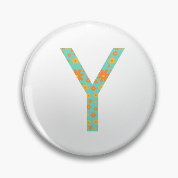Item preview, Orange and Yellow Flower Print “Y” designed and sold by Heids953.