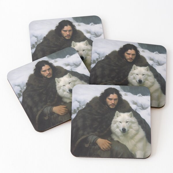 Item preview, Winter's Guardian with Direwolf - Inspired by Northern Throne Legends designed and sold by nightfallcanvas.