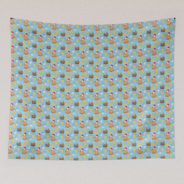 Item preview, Chicken and Chick Pattern (Blue) designed and sold by ayjaydraws.