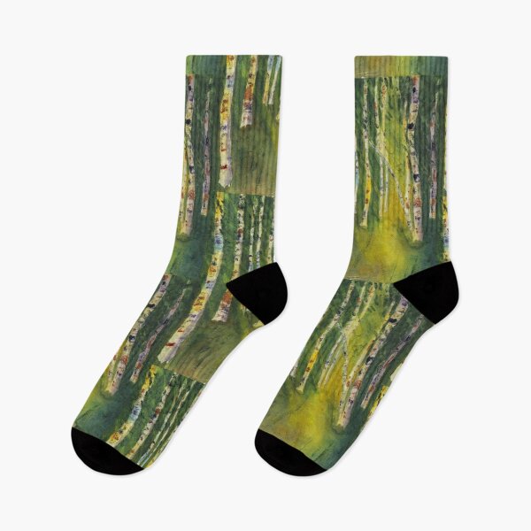 Item preview, Sunlit Birches Watercolor Batik designed and sold by The Elderberry Blossom.