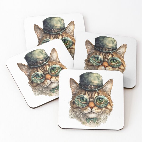 Item preview, Vintage Funny Sticker cat. Cat lover  beauty in jewellery. Fashion illustration. Kawaii kitten designed and sold by Anastasiia Yurevych.