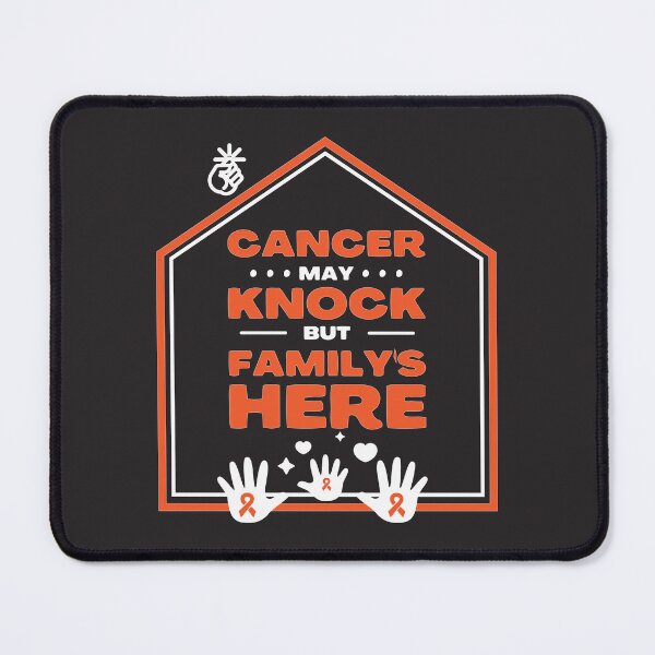 Item preview, Leukemia cancer awareness orange ribbon Cancer may knock but family's here designed and sold by shaderepublic.