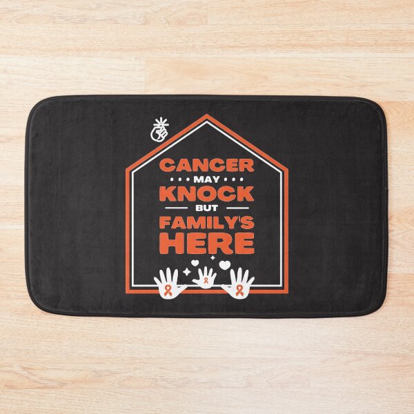 Item preview, Leukemia cancer awareness orange ribbon Cancer may knock but family's here designed and sold by shaderepublic.