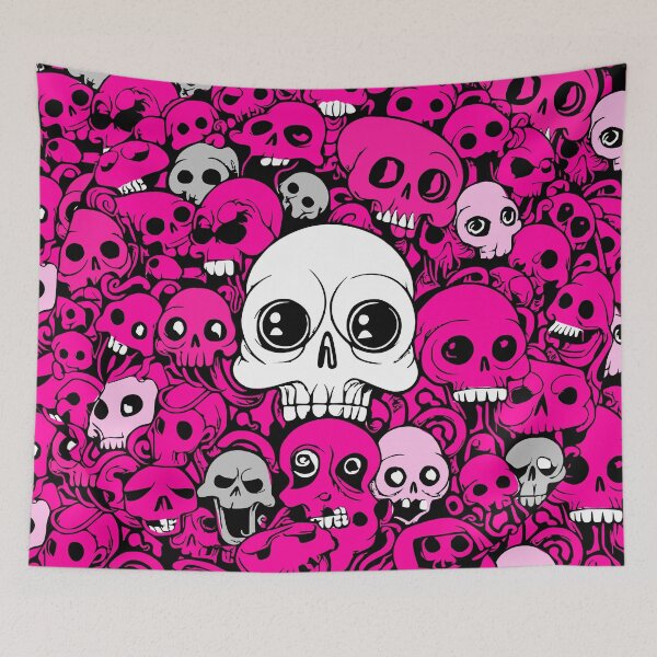 Item preview, Hot Pink Skulls designed and sold by NOTSNIW ART.