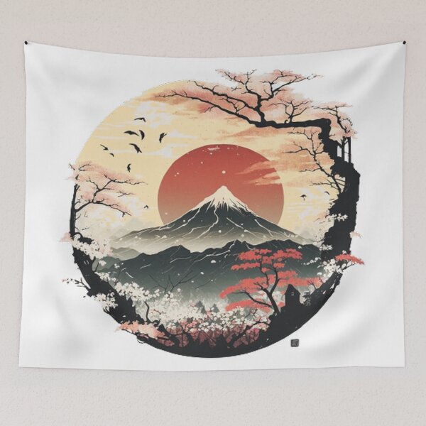 Item preview,  "Harmony in Sakura: Captivating Japanese Landscapes on Redbubble" designed and sold by DesignHeaven24.