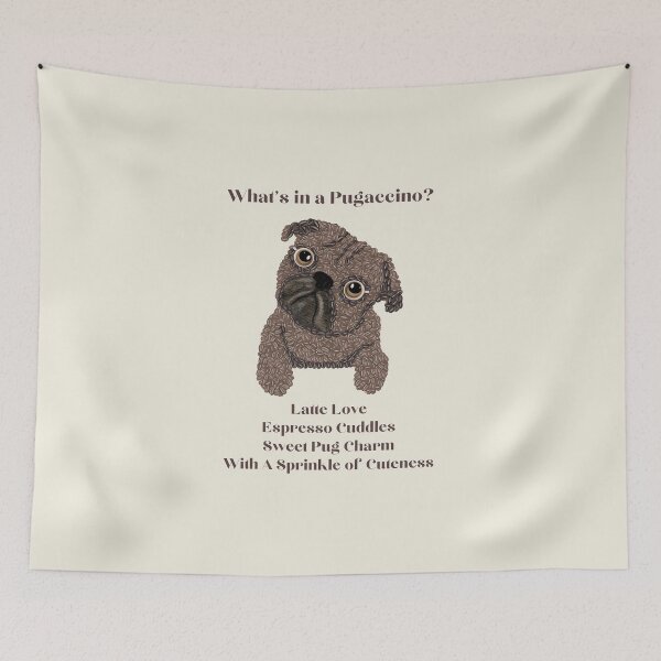 Item preview, What's in a Pugaccino-Coffee Bean Art-Coffee Lovers- Coffee Gifts-Pug Animals-Art Colory designed and sold by artcolory.