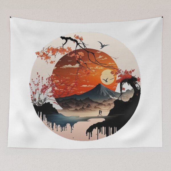 Item preview,  "Harmony in Sakura: Captivating Japanese Landscapes on Redbubble" designed and sold by DesignHeaven24.