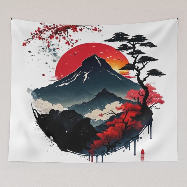 Item preview,  "Harmony in Sakura: Captivating Japanese Landscapes on Redbubble" designed and sold by DesignHeaven24.