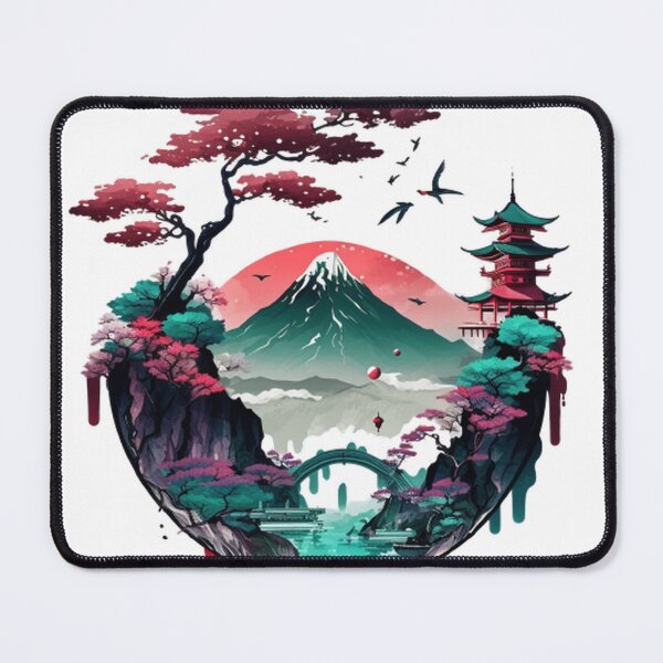 Item preview, "Harmony in Sakura: Captivating Japanese Landscapes on Redbubble" designed and sold by DesignHeaven24.