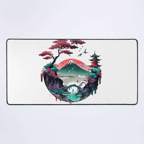 Item preview, "Harmony in Sakura: Captivating Japanese Landscapes on Redbubble" designed and sold by DesignHeaven24.