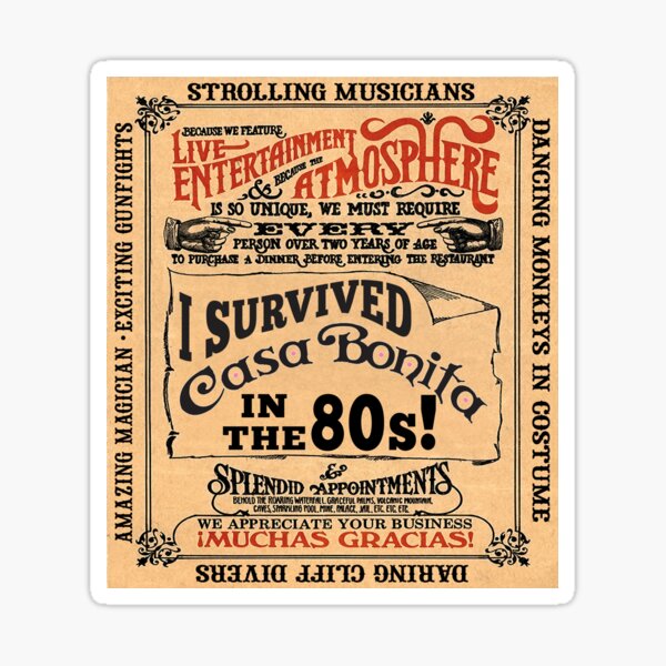 Item preview, I Survived Casa Bonita in the 80s, Denver Landmark designed and sold by macvoodoodesign.