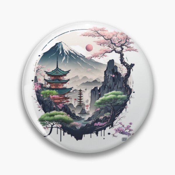 Artikelvorschau,   "Harmony in Sakura: Captivating Japanese Landscapes on Redbubble" entworfen und verkauft von DesignHeaven24.
