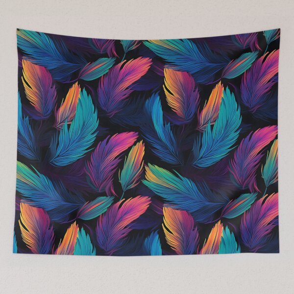 Item preview, Iridescent feathers pattern designed and sold by enipra.