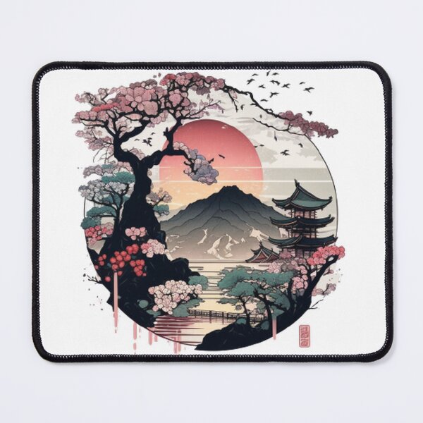 Item preview, "Harmony in Sakura: Captivating Japanese Landscapes on Redbubble" designed and sold by DesignHeaven24.