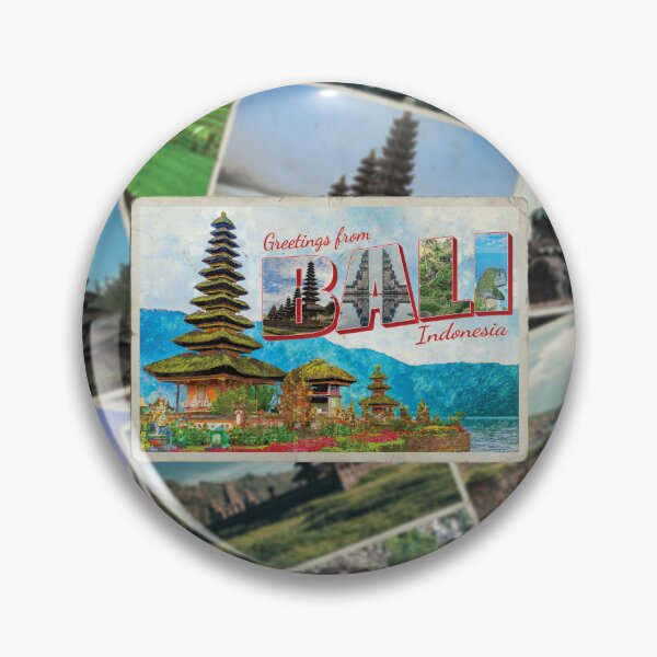 Item preview, Greetings from Bali in Indonesia Vintage style retro souvenir designed and sold by DeveloperProp0.