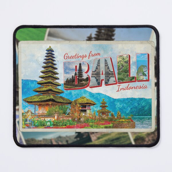 Item preview, Greetings from Bali in Indonesia Vintage style retro souvenir designed and sold by DeveloperProp0.