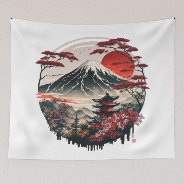 Item preview,  "Harmony in Sakura: Captivating Japanese Landscapes on Redbubble" designed and sold by DesignHeaven24.