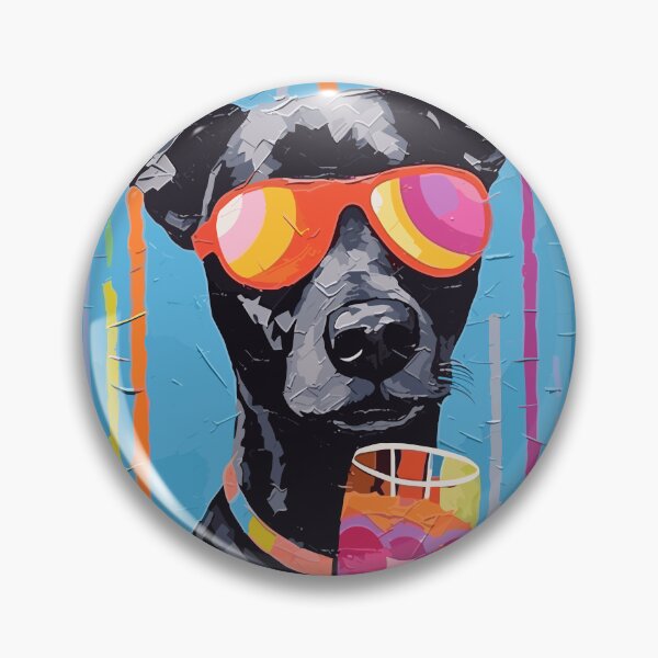 Item preview, Patterdale terrier wearing sunglasses - Cool cocktail dog designed and sold by Straya75.