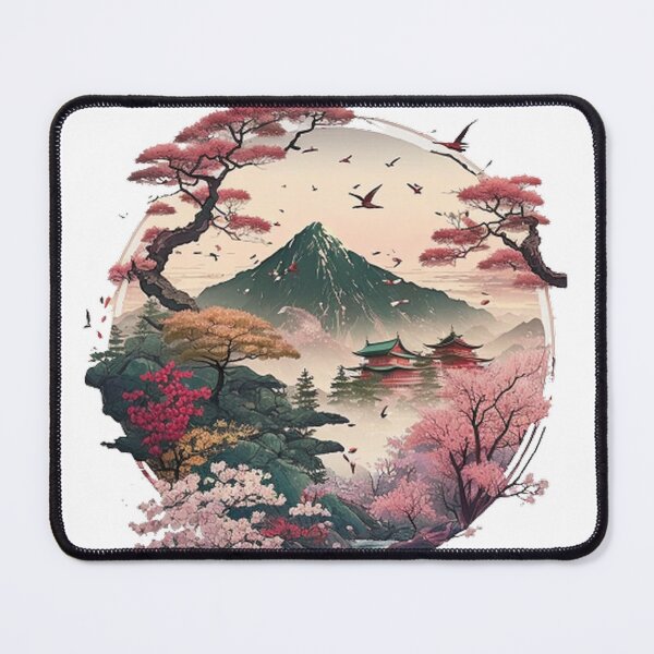 Item preview, "Harmony in Sakura: Captivating Japanese Landscapes on Redbubble" designed and sold by DesignHeaven24.