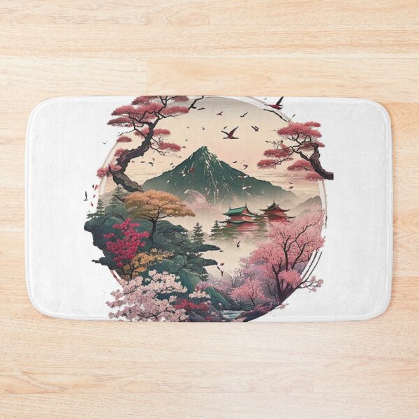 Item preview, "Harmony in Sakura: Captivating Japanese Landscapes on Redbubble" designed and sold by DesignHeaven24.