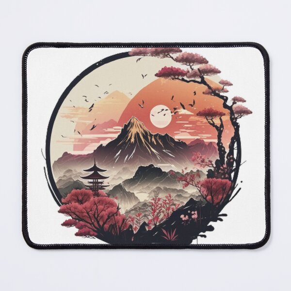 Item preview, "Harmony in Sakura: Captivating Japanese Landscapes on Redbubble" designed and sold by DesignHeaven24.