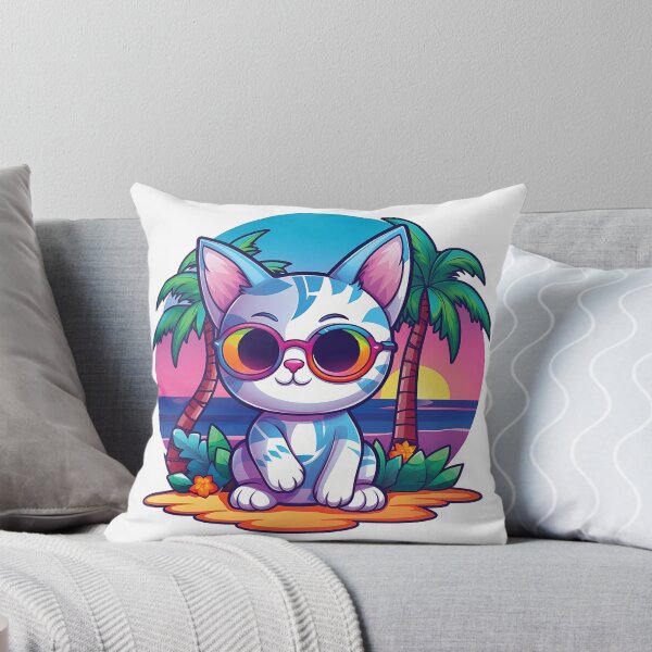 Item preview, Colorful Kawaii Kitty Illustration | Cute and Vibrant | Playful Cat Design designed and sold by PopPopGfx.