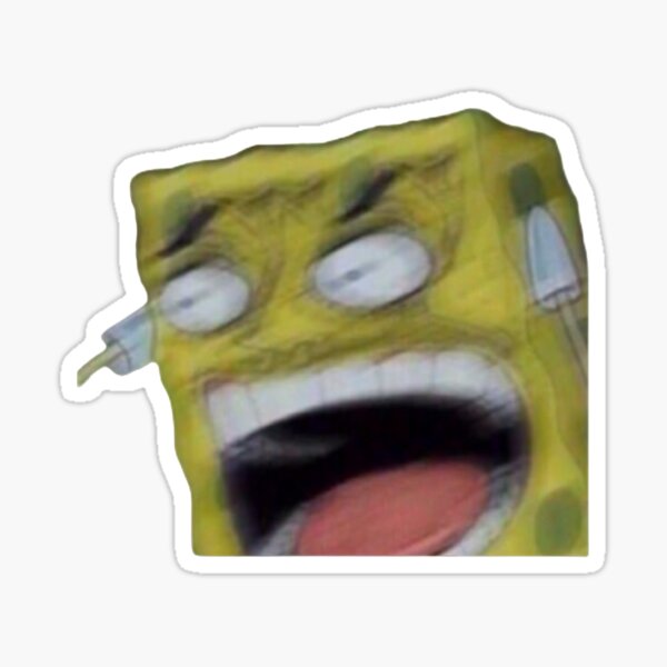 Spongebob human face Meme Sticker Magnet for Sale by desigbyZEE