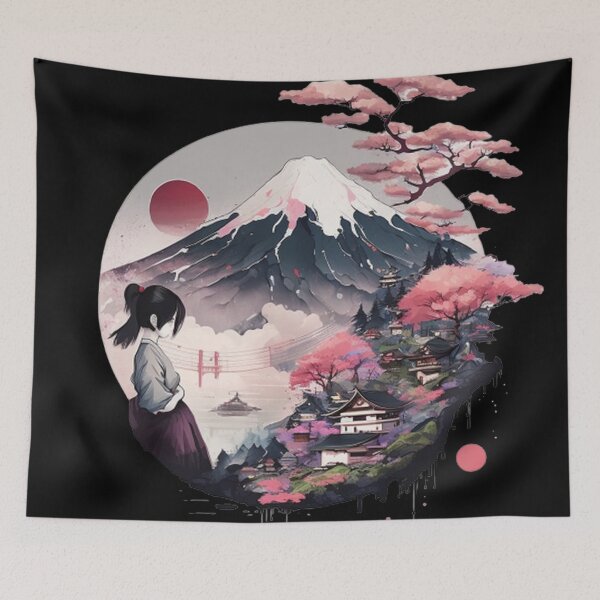 Item preview,  "Harmony in Sakura: Captivating Japanese Landscapes on Redbubble" designed and sold by DesignHeaven24.