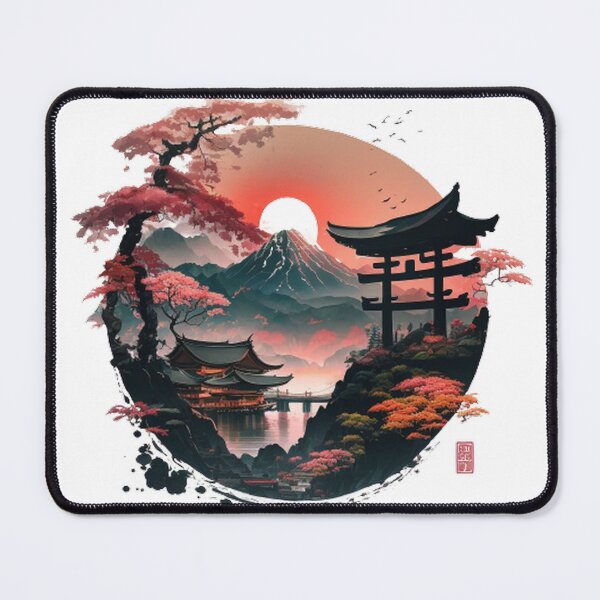 Item preview, "Harmony in Sakura: Captivating Japanese Landscapes on Redbubble" designed and sold by DesignHeaven24.