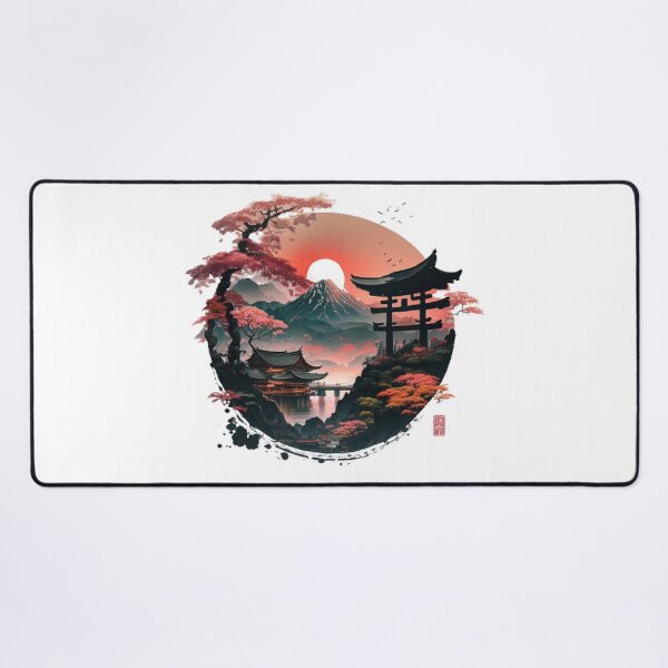 Item preview, "Harmony in Sakura: Captivating Japanese Landscapes on Redbubble" designed and sold by DesignHeaven24.
