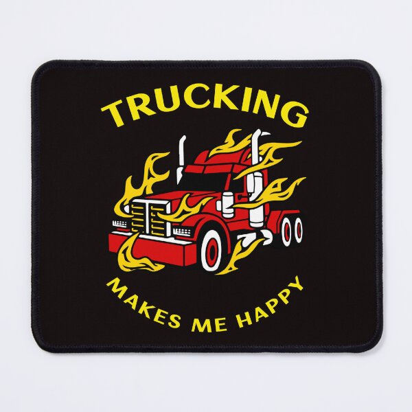 Item preview, Trucker in Flames Trucking Makes Me Happy RY designed and sold by TeamsterLife.