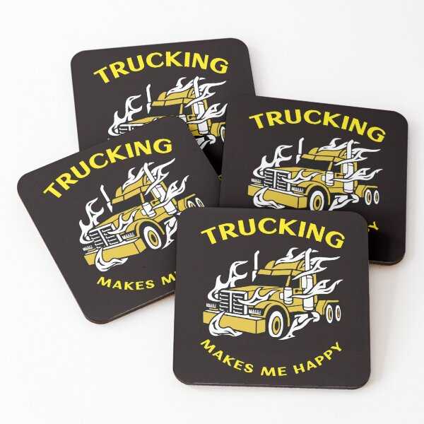 Item preview, Trucker in Flames Trucking Makes Me Happy GY designed and sold by TeamsterLife.