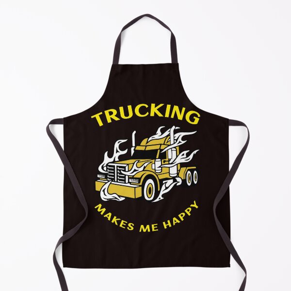 Item preview, Trucker in Flames Trucking Makes Me Happy GY designed and sold by TeamsterLife.