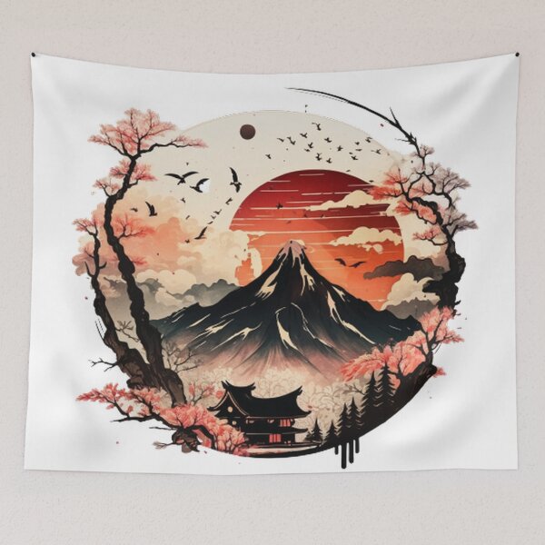 Item preview,   "Harmony in Sakura: Captivating Japanese Landscapes on Redbubble" designed and sold by DesignHeaven24.