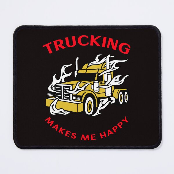 Item preview, Trucker in Flames Trucking Makes Me Happy GR designed and sold by TeamsterLife.