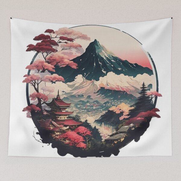 Item preview,   "Harmony in Sakura: Captivating Japanese Landscapes on Redbubble" designed and sold by DesignHeaven24.