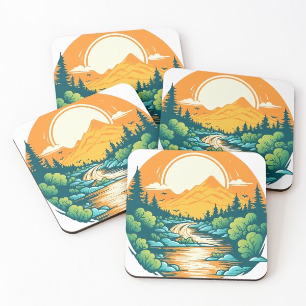 Item preview, Serene River Flow - Tranquil Forest Landscape designed and sold by MuseOfMilo.