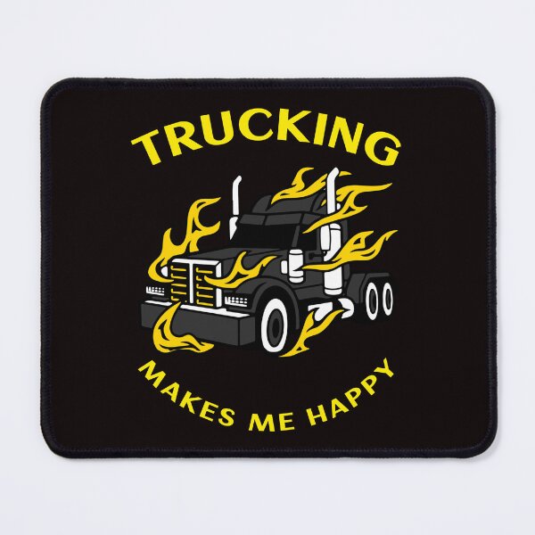 Item preview, Trucker in Flames Trucking Makes Me Happy BlkY designed and sold by TeamsterLife.